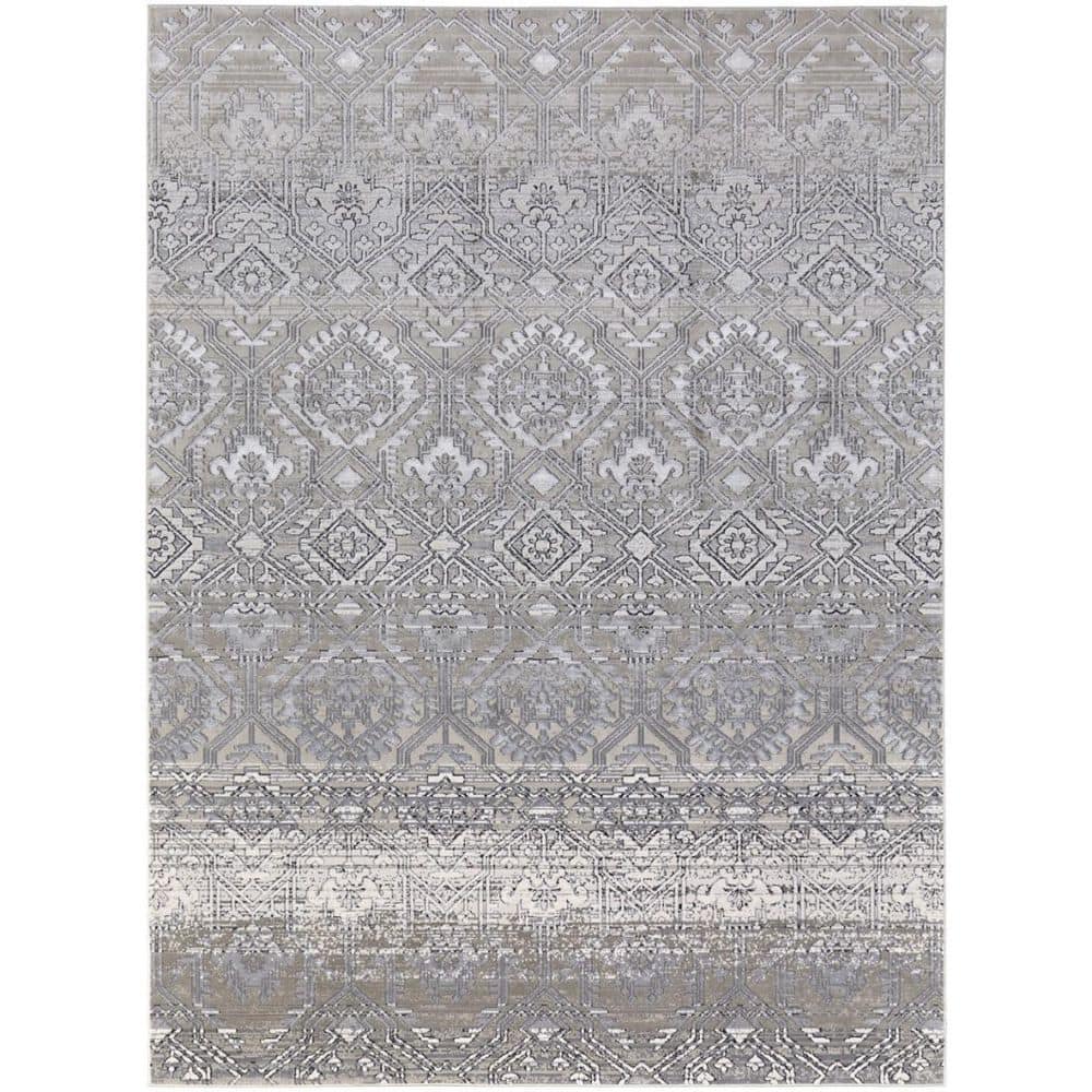 2 ft. x 15 ft. Black, Silver Abstract Area Rug price history on PriceWatchPro