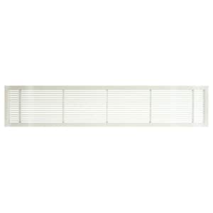 AG10 Series 6 in. x 42 in. Solid Aluminum Fixed Bar Supply/Return Air Vent Grille, White-Gloss