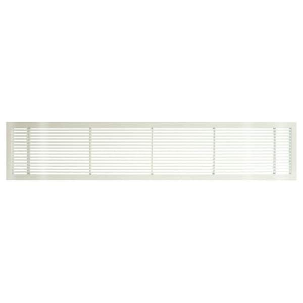 Architectural Grille AG10 Series 8 in. x 8 in. Solid Aluminum Fixed Bar Supply/Return Air Vent Grille, White-Gloss