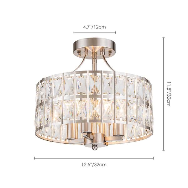 ルミナベッラMessalina SO4 peodant　chrome LMQNINE 4 Light Chrome Pendant Lighting Modern Pendant Light, Mini