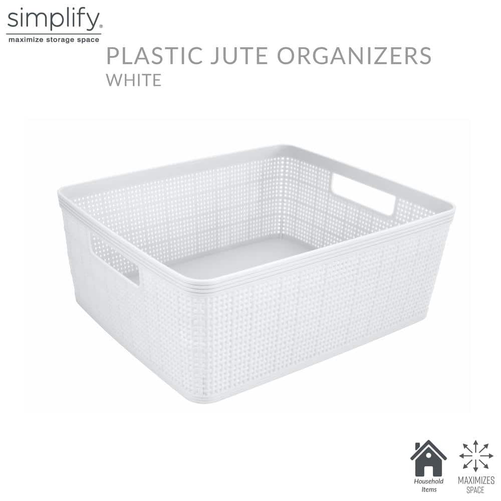 White Plastic Multipurpose Drawer Organizer Set, 10-Pack