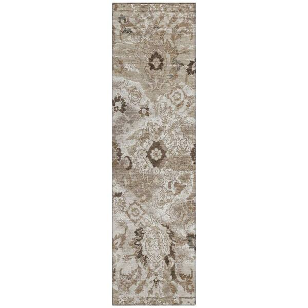 Chantille Machine Washable Indoor/Outdoor Abstract ACN2791 Beige 2 ft. x 7 ft. Runner Rug