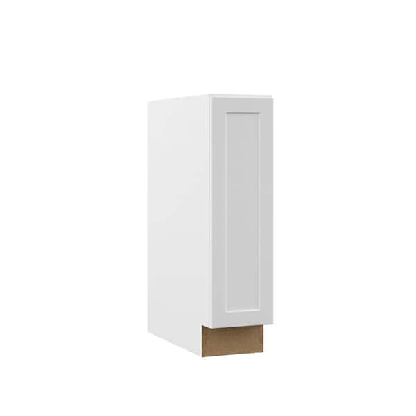 Hampton Bay Designer Series Melvern Assembled 9x34.5x23.75 in. Full Height Door Base Kitchen Cabinet in White
