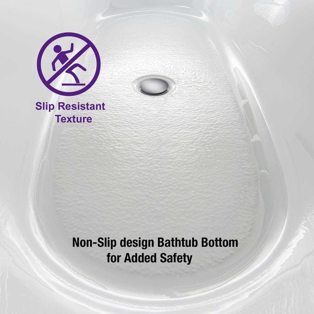 67'' White Acrylic Freestanding Rectangular Soaking Bathtub