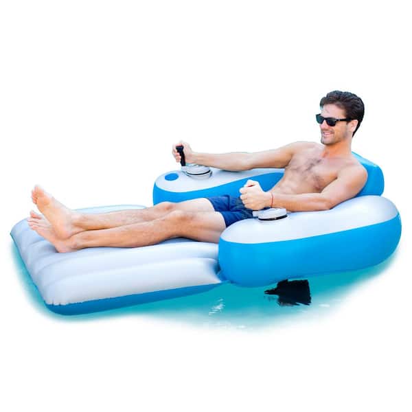 Motorized Pool Lounge Chair Float Silver Floating lounger with motor 