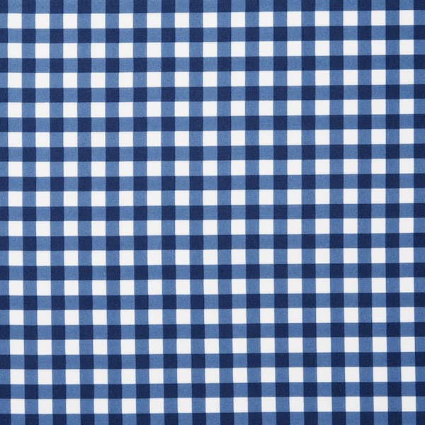 The Company Store Gingham Navy Organic Cotton Percale Twin XL Sheet Set, Blue
