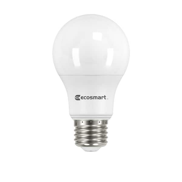 EcoSmart 60-Watt Equivalent A19 Non-Dimmable CEC T20 Medium Base LED Light Bulb Soft White (8-Pack)