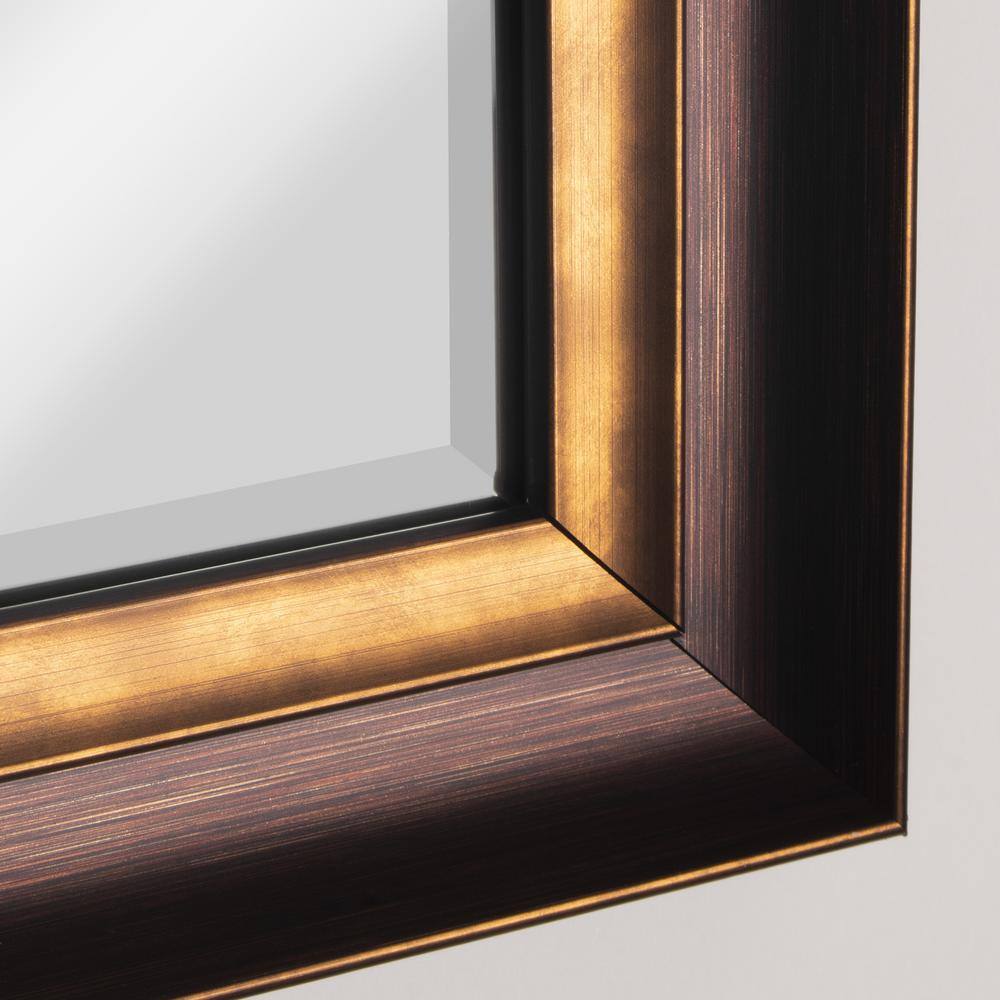 Medium Rectangular Bronze Floating Wall Mirror