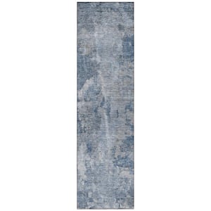 Chantille ACN573 Blue 2 ft. 3 in. x 7 ft. 6 in. Machine Washable Indoor/Outdoor Geometric Runner Rug