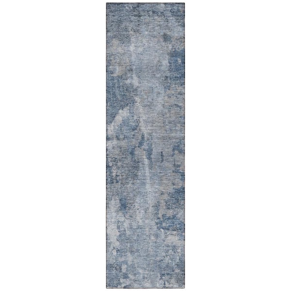 Addison Rugs Chantille ACN573 Blue 2 ft. 3 in. x 7 ft. 6 in. Machine Washable Indoor/Outdoor Geometric Runner Rug