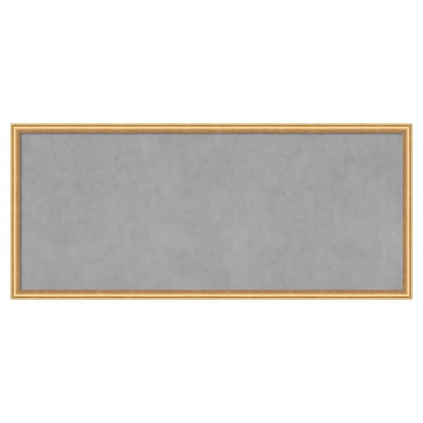 Amanti Art Salon Scoop Gold 50 in. x 22 in. Framed Magnetic Board