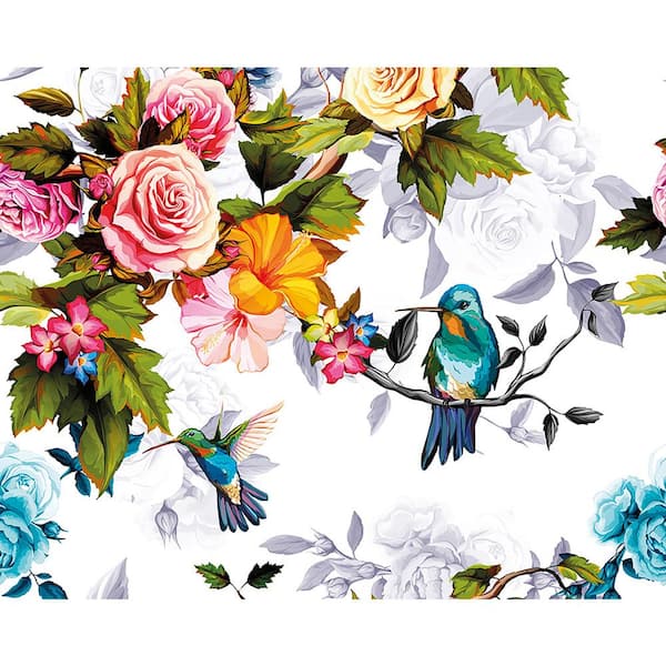 Ohpopsi Hummingbird Garden Wall Mural Wals0289 The Home Depot