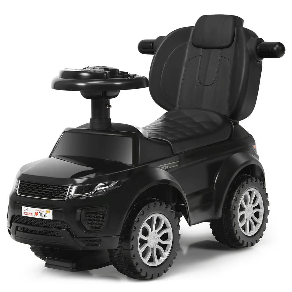 Costway 3 in 1 Ride on Push Car Toddler Stroller Sliding Car Black