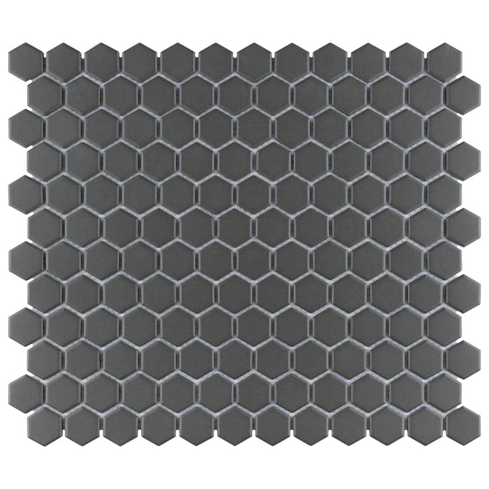 Gotham 1 in. Hex Black 6 in. x 6 in. Porcelain Mosaic Take Home Tile Sample price history on PriceWatchPro