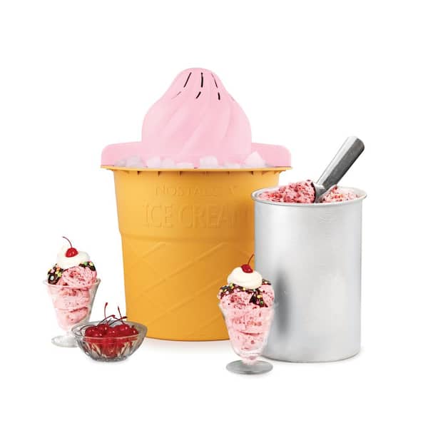 As Seen On TV Ice Cream Magic Personal Ice Cream Maker NEW Strawberry Pink  Lid