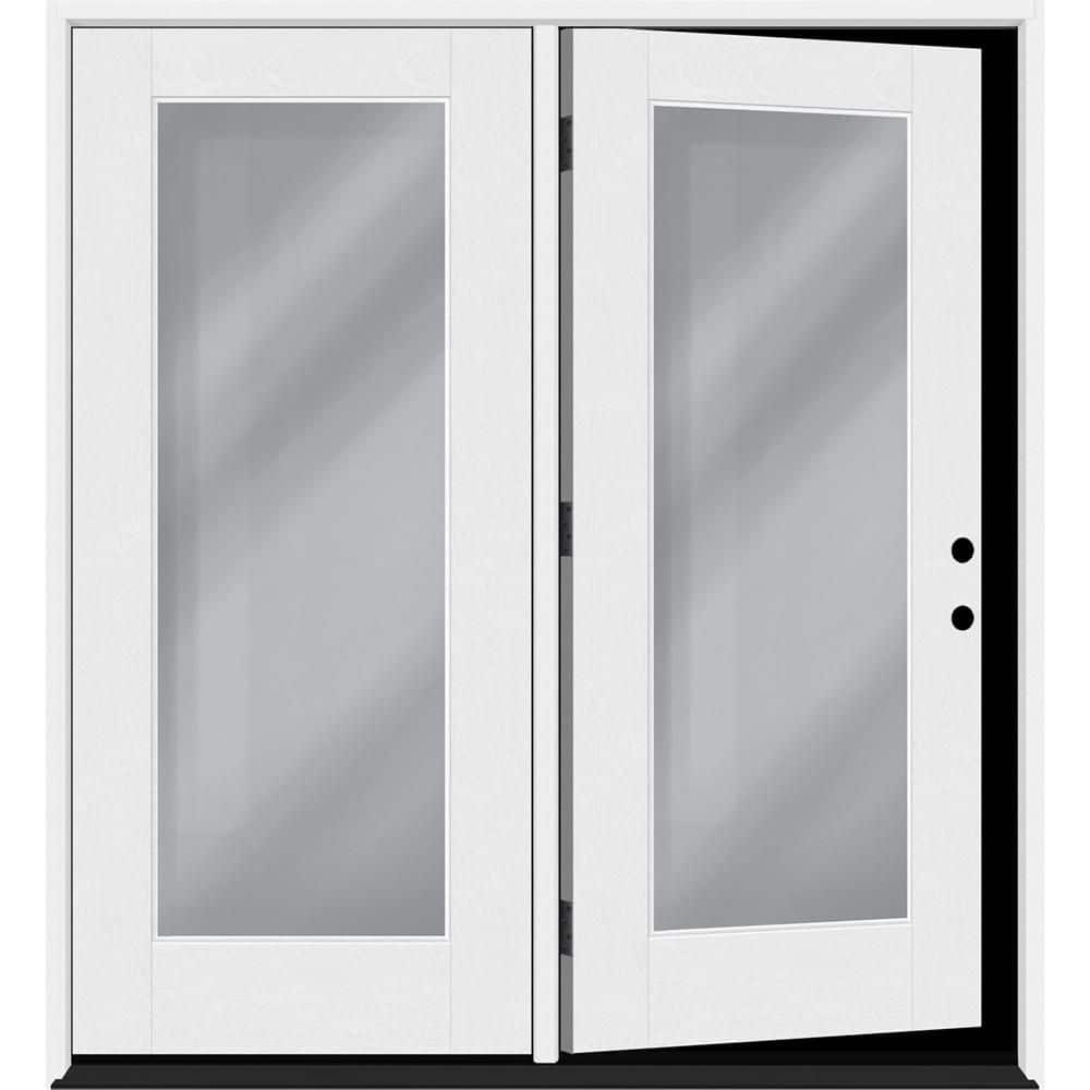 "Regency 72 in. x 80 in. Full Lite Clear Glass Primed LH Center-Hinged Unfinished Fiberglass Retro Patio Door with 6""Jamb" price history on PriceWatchPro