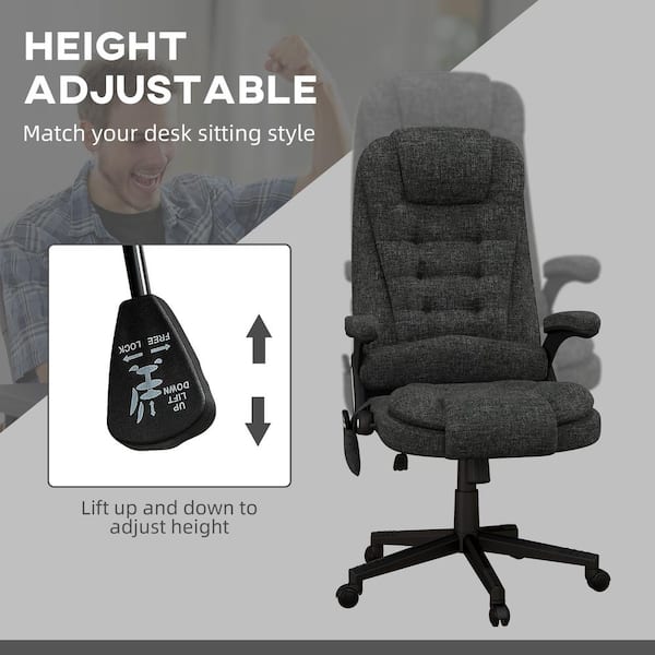 Homcom linen office online chair