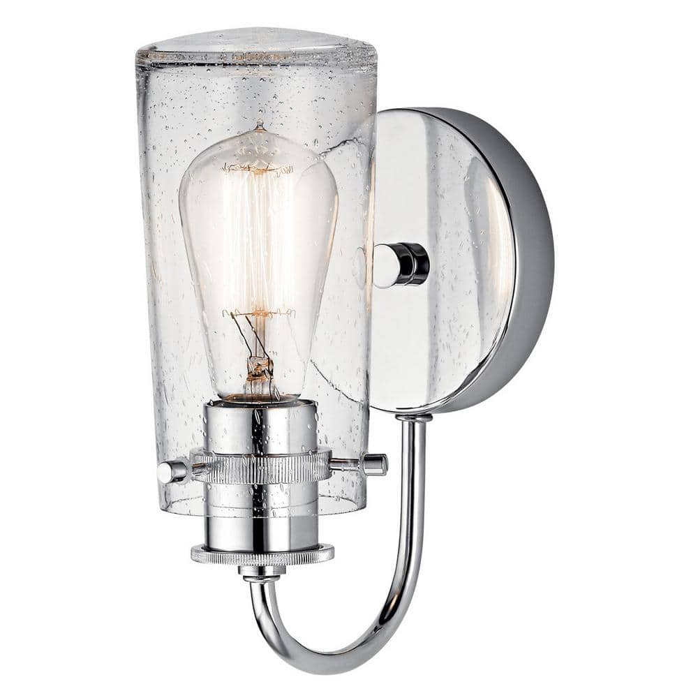 Braelyn 9.5" Chrome Jelly Jar Wall Sconce