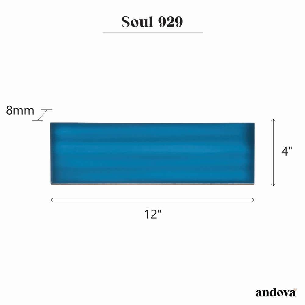 Divine Blue 4x12 Glossy Ceramic Subway Tile