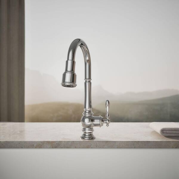 KOHLER Artifacts Single-Handle Pull-Down Sprayer Kitchen Faucet in