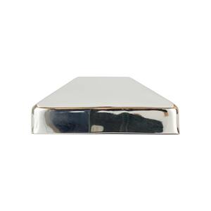 4 in. x 6 in. Stainless Steel Pyramid Slip Over Fence Post Cap