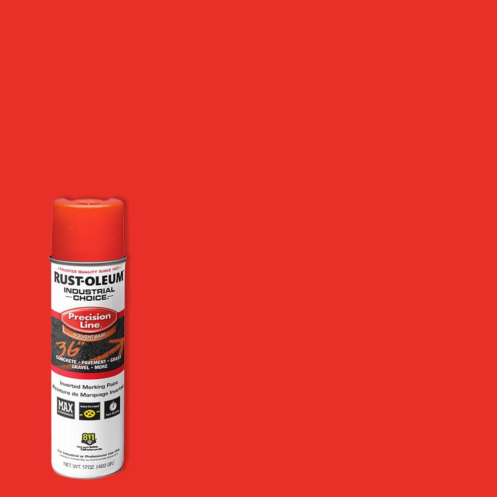 Rust-Oleum Industrial Choice 17 oz. M1600 Fluorescent Red Inverted Marking Spray Paint (Case of 12)