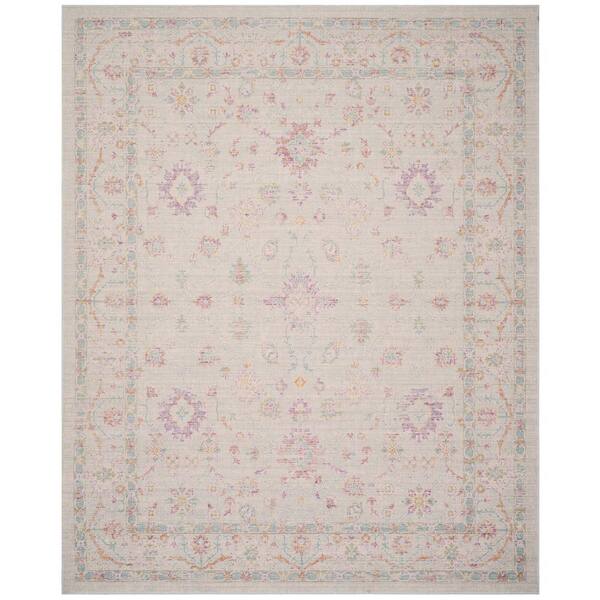 SAFAVIEH Windsor Seafoam/Purple 8 ft. x 10 ft. Border Area Rug