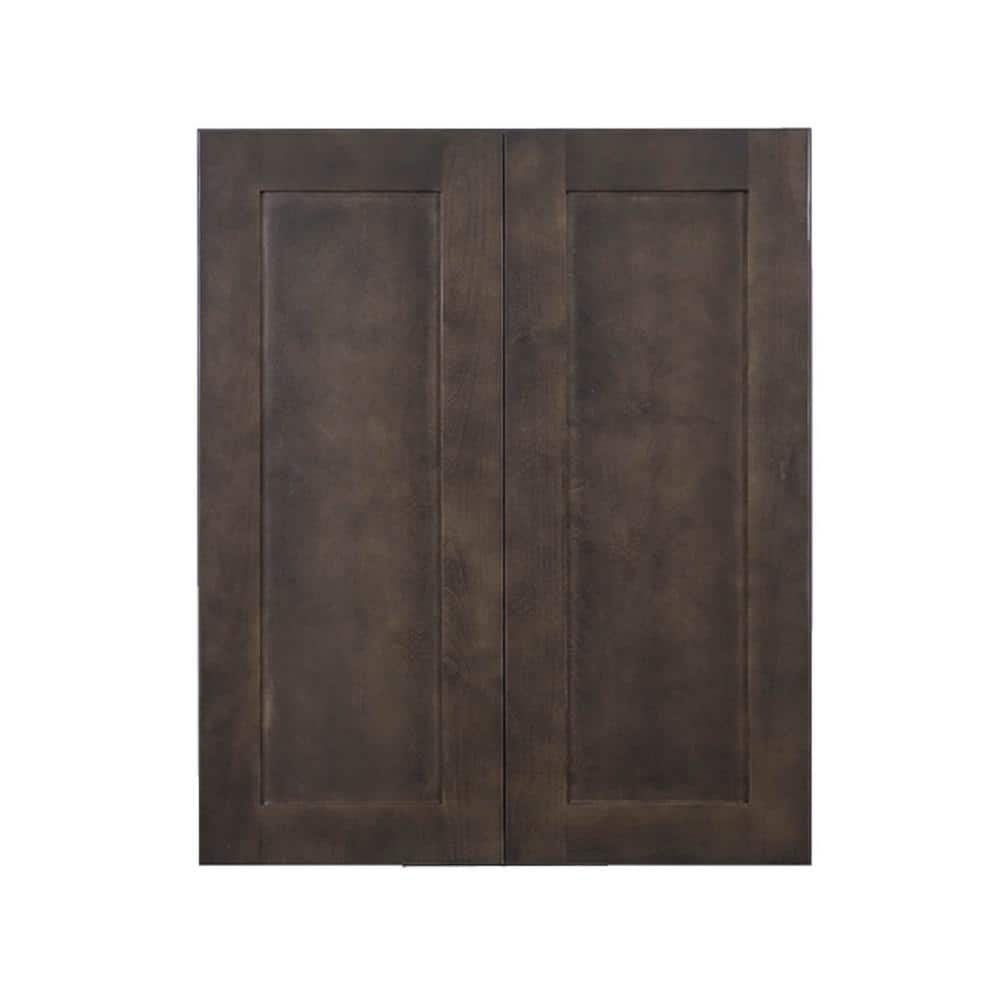 Lancaster Shaker Assembled 36 in. x 36 in. x 12 in. Wall Cabinet with 2 Doors 2 Shelves in Vintage Charcoal price history on PriceWatchPro