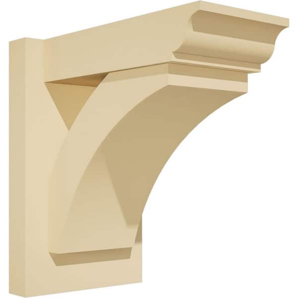 Ekena Millwork Thorton 7 in. W x 12 in. H x 12 in. D Signature Urethane Polyurethane Outlooker with Traditional Ends