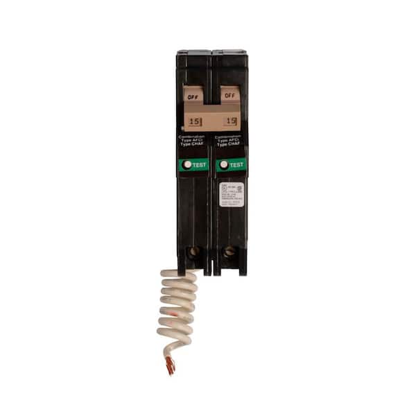 Eaton 15 Amp 2 Pole Type CH Combination Arc Fault Circuit Breaker