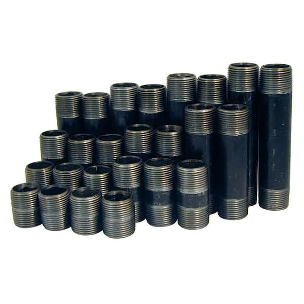 Southland 1/2 in. x Close - 6 in. Black Steel Schedule 40 Nipple Assortment