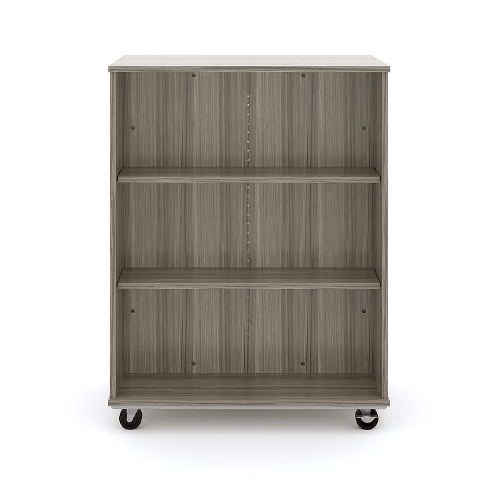 48 in. H, Shadow Elm Gray, Open Double Sided Mobile Storage Locker Nursery 