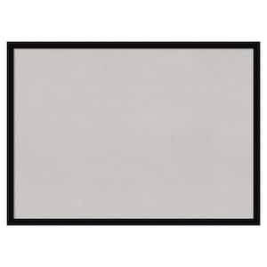 Svelte Noir Black Wood Framed Grey Corkboard 29 in. x 21 in. Bulletin Board Memo Board