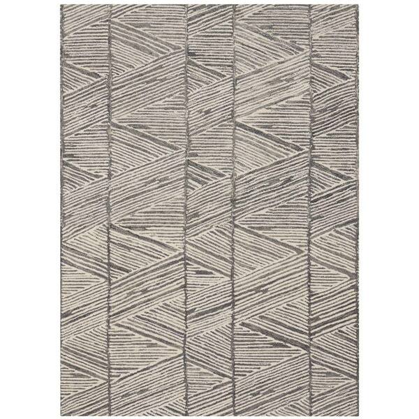 Vail Grey/White 4 ft. x 6 ft. Contemporary Area Rug