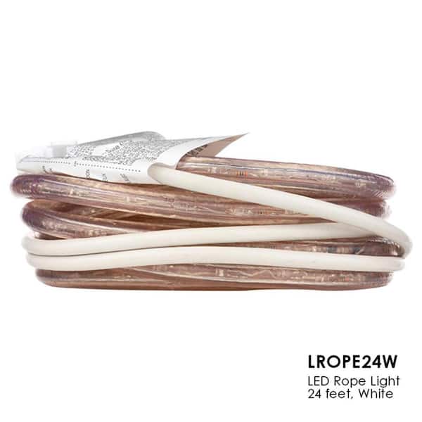 Indoor/Outdoor 24 ft. White LED Rope Light Kit