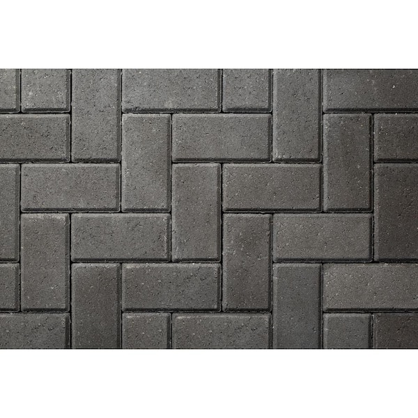 Oldcastle Paper Sample Only: 8 in. x 4 in. x 2.25 in. Gray Charcoal Concrete Paver Sample Board (1-Piece)