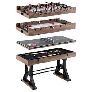 Coventry 54 in. 4-in-1 Combination Game Table with Air Hockey, Foosball, Billiards, and Table Tennis