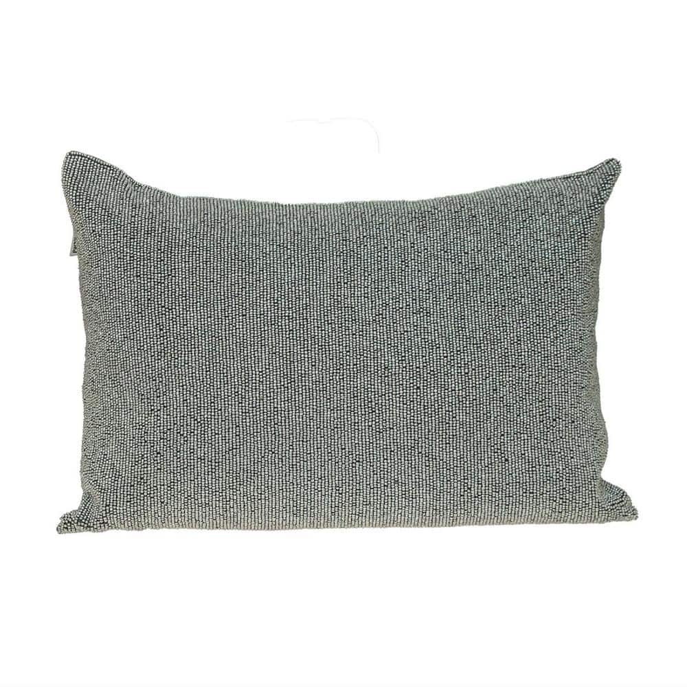 Aster Transitional Silver Beaded Throw Pillow price history on PriceWatchPro