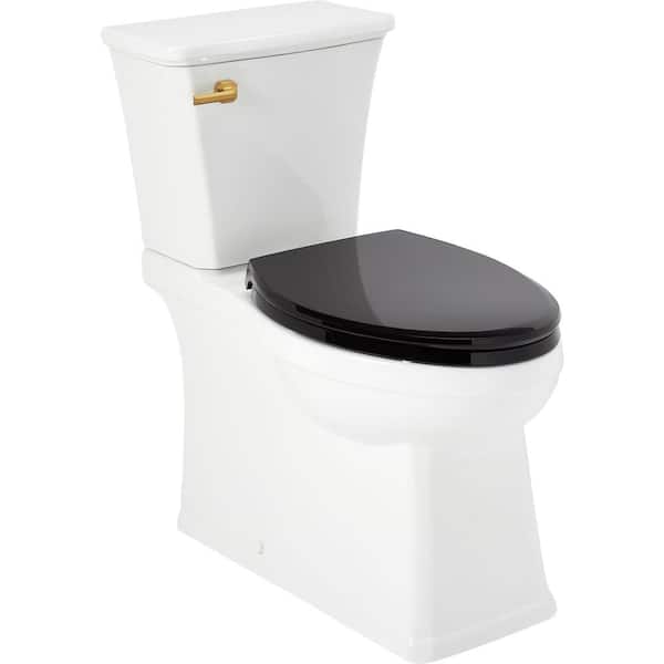 SIGNATURE HARDWARE Benbrook 1.28 GPF 2-piece Single Flush Elongated Toilet In White Seat Included