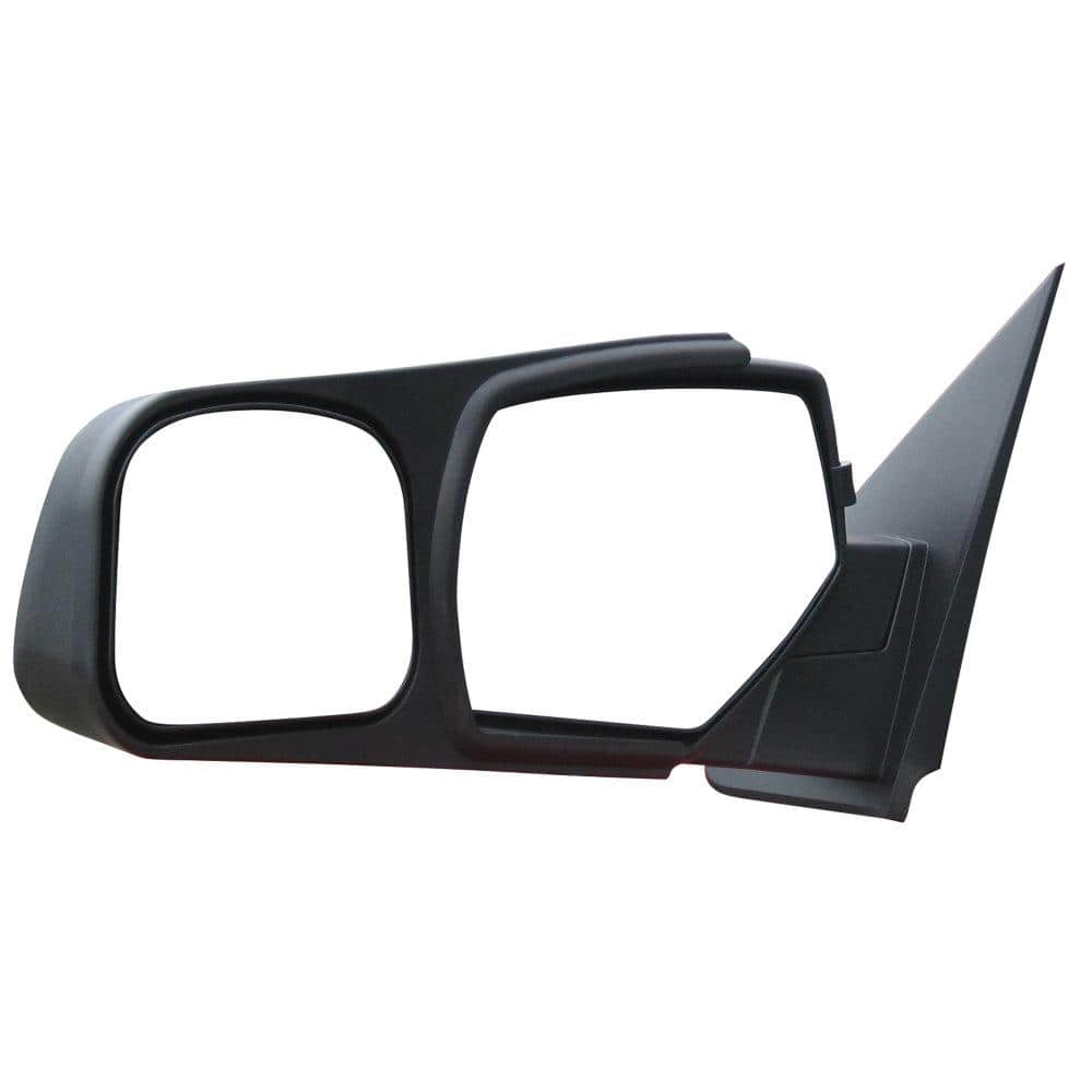 Right Door Mount Large Vehicle Towing Mirror in Brushed Finish