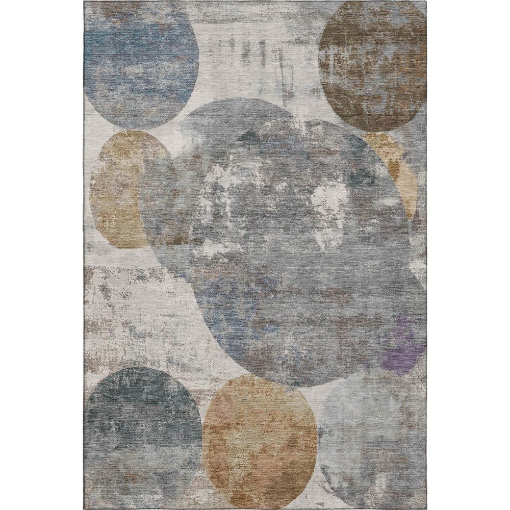 Mayfield Premium Machine Washable Abstract AMF2381 Khaki 3 ft. x 5 ft. Area Rug price history on PriceWatchPro