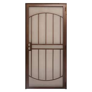 32 in. x 80 in. Universal Copper Surface Mount Outswing Steel Security Door with Expanded Metal Screen