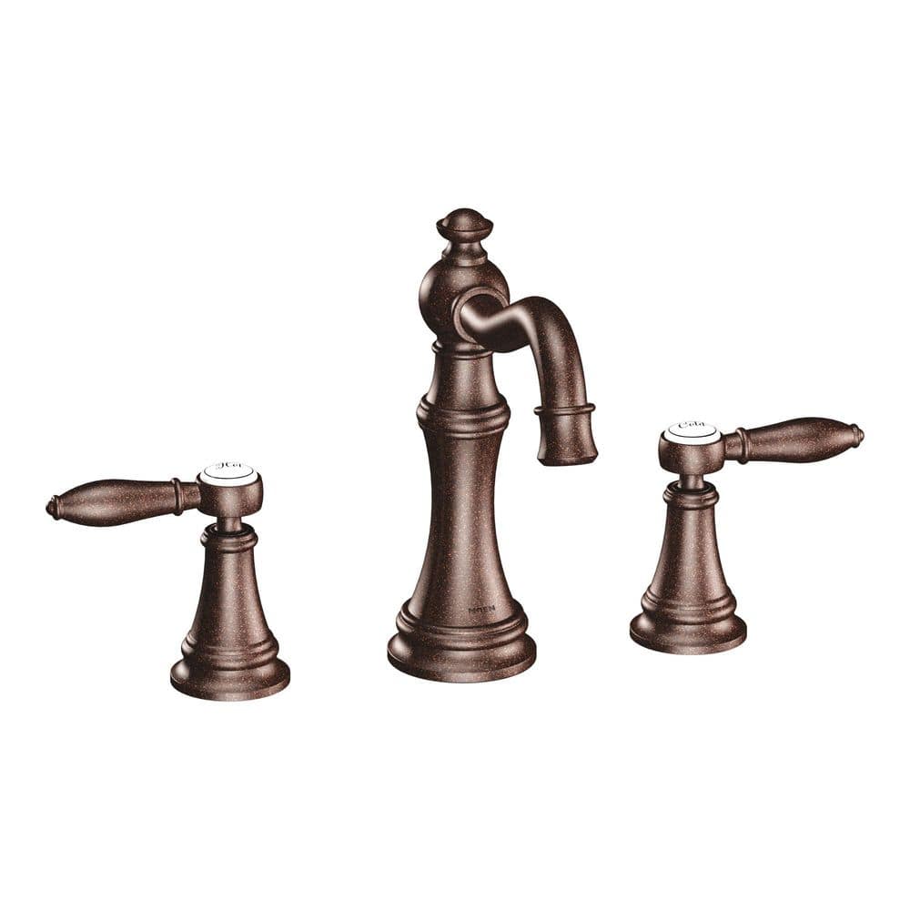Weymouth Oil Rubbed Bronze 8 inch Widespread 2-Handle High-Arc Bathroom Faucet, Valve Included price history on PriceWatchPro