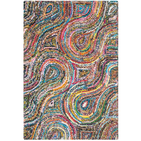 SAFAVIEH Nantucket Multi 4 ft. x 6 ft. Striped Abstract Area Rug