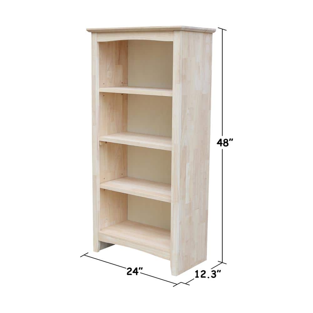 Eco-Friendly Parawood Traditional Adjustable Bookcase - 54" Brown