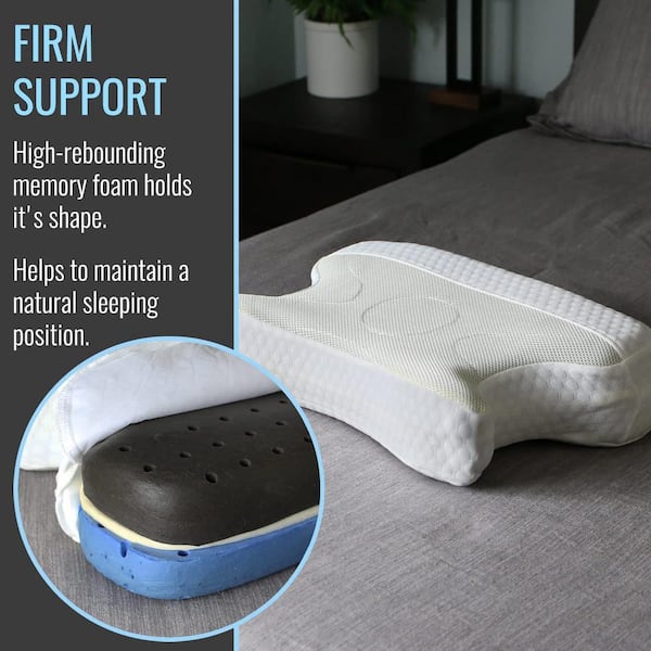 Charcoal Infused Memory Foam Knee Pillow with Cooling Gel Help Side  Sleepers Align Spine Back Pain Relief Orthopedic Leg Cushion
