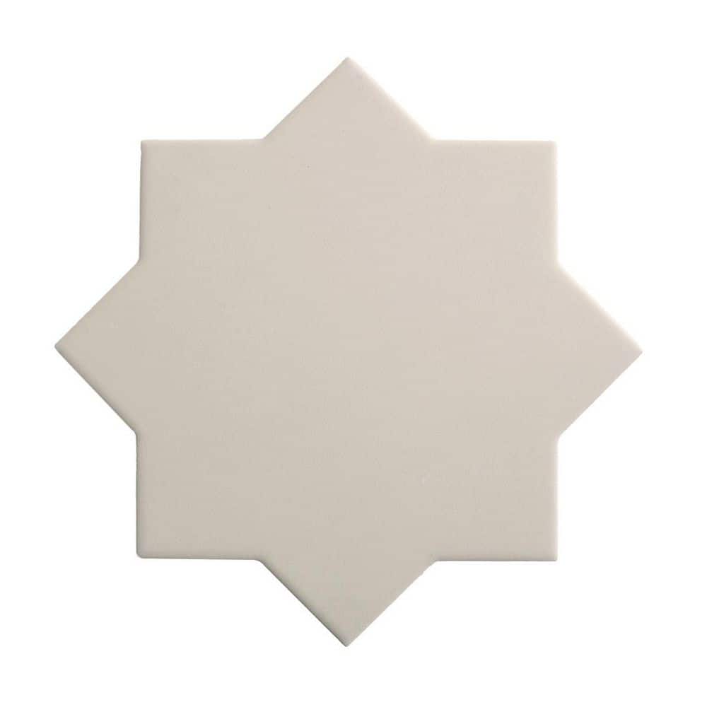Seville 7 in. x 7 in. Matte Light Gray Porcelain Star Wall and Floor Tile Sample price history on PriceWatchPro
