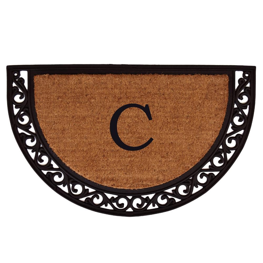 Calloway Mills Ornate Scroll 30 in. x 48 in. Coir Monogrammed Door Mat (Letter C) 100103048C - The Home Depot