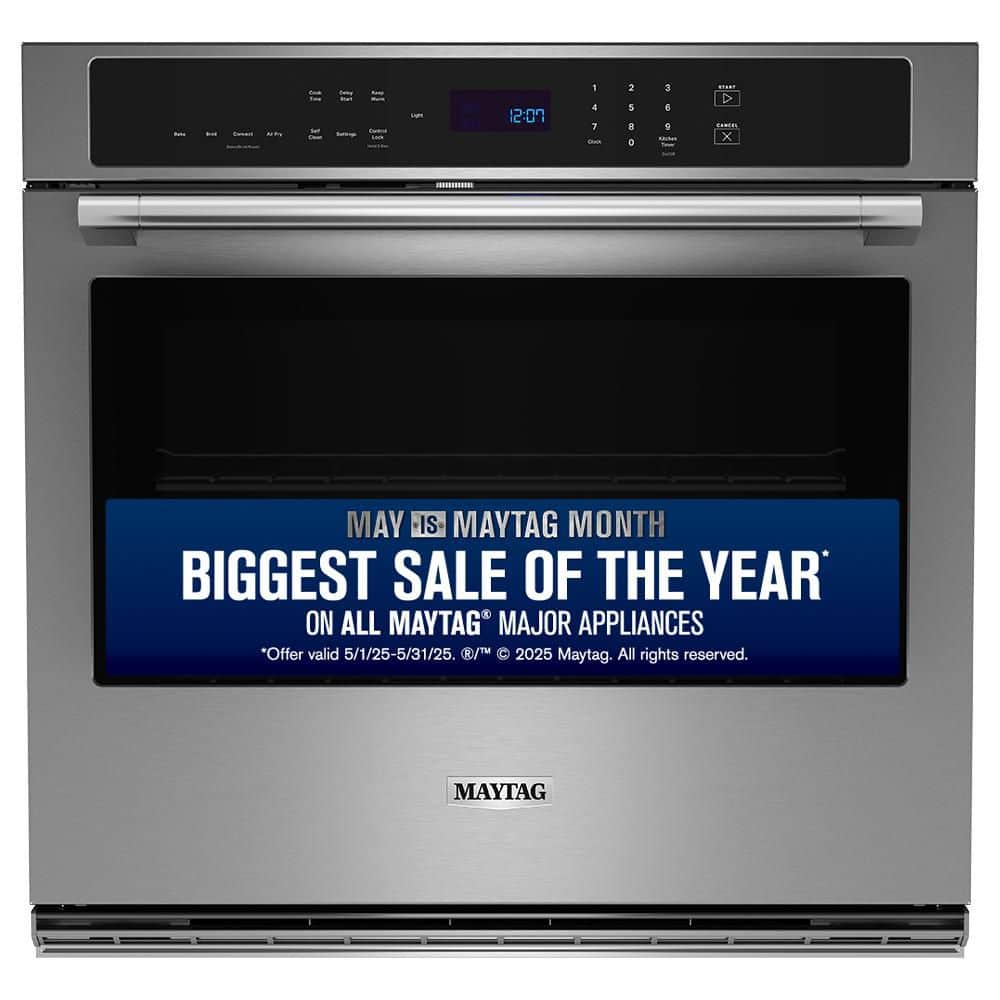 30 in. Single Electric Wall Oven with Convection Self-Cleaning in Fingerprint Resistant Stainless Steel
