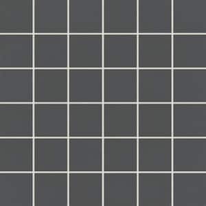 Marin Square 2 in. x 2 in. Matte Black Sea (Black) Porcelain Mosaic Tile (10.08 sq. ft./Case)